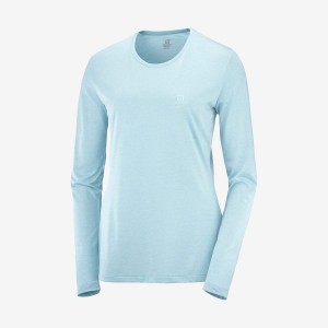 Camiseta Salomon AGILE Mujer Azules | EC3064XYU