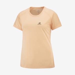 Camiseta Salomon CROSS REBEL Mujer Naranjas | EC3049DFM