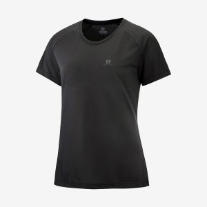 Camiseta Salomon CROSS REBEL Mujer Negras | EC3053JPQ