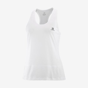 Camiseta Salomon CROSS RUN Mujer Blancas | EC3046WNB