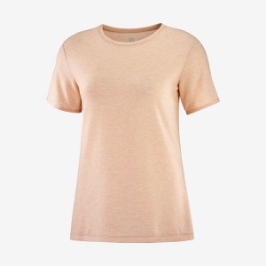 Camiseta Salomon ESSENTIAL TENCEL Mujer Beige | EC3059HAP