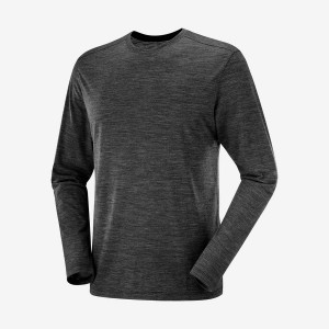 Camiseta Salomon OUTLIFE MERINO BLEND Hombre Negras | EC2383HAP