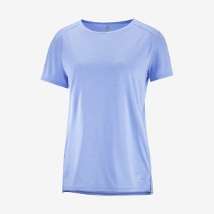 Camiseta Salomon OUTLINE SUMMER Mujer Azules | EC3074TCE