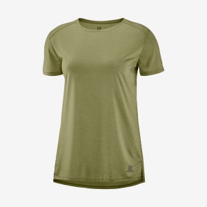 Camiseta Salomon OUTLINE SUMMER Mujer Verde Oliva | EC3073RVD