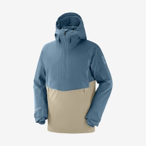 Chaquetas De Esquí Salomon GRAVITY GORE-TEX ANORAK Hombre Azules | EC2283DFM