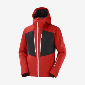 Chaquetas De Esquí Salomon HIGHLAND Hombre Rojas | EC2281AHK