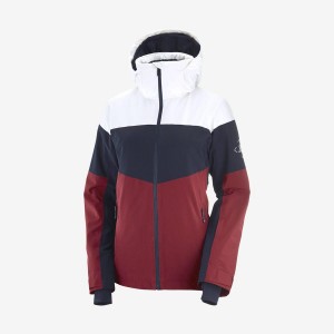 Chaquetas De Esquí Salomon SLALOM Mujer Rojas | EC3219ZUT