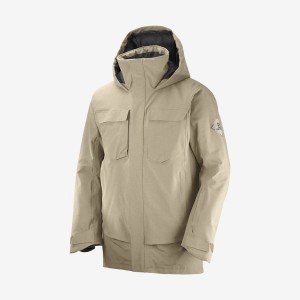 Chaquetas De Esquí Salomon STANCE CARGO Hombre Marrones | EC2294BEX