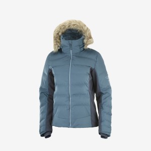 Chaquetas De Esquí Salomon STORMCOZY Mujer Azules | EC3213FDN