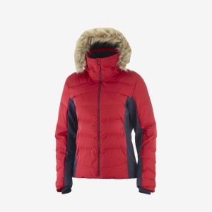 Chaquetas De Esquí Salomon STORMCOZY Mujer Rojas | EC3214GSO