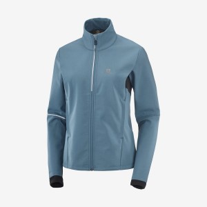 Chompas Salomon AGILE SOFTSHELL Mujer Azules | EC3191JPQ