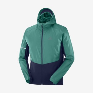 Chompas Salomon AGILE WIND WINDBREAKERS Hombre Negras Verde | EC2358JPQ