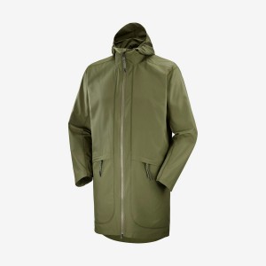 Chompas Salomon OUTLIFE LONG PACKABLE WINDBREAKERS Hombre Verde | EC2356GSO