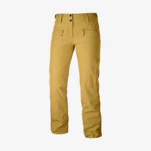 Pantalon Esquí Salomon EDGE Mujer Amarillo | EC3296KOR