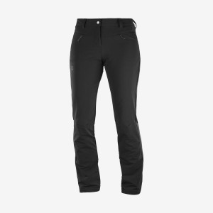 Pantalon Salomon WAYFARER STRAIGHT WARM Mujer Negras | EC3230TCE