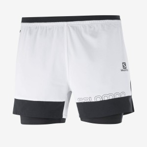 Short Salomon CROSS 2IN1 Hombre Blancas | EC2464KOR