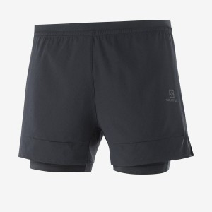 Short Salomon CROSS 2IN1 Hombre Negras | EC2463JPQ