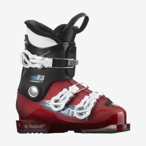 Ski Boots Salomon T3 RT Niños Negras Rojas Blancas | EC3617QMA