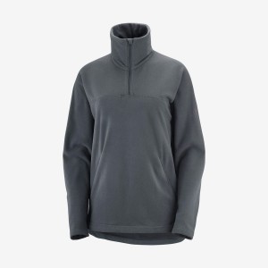 Sudadera con Capucha Salomon ESSENTIAL COSY FLEECE Mujer Gris | EC3106AHK