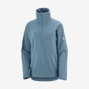 Sudadera con Capucha Salomon ESSENTIAL COSY FLEECE Mujer Azules | EC3107SGL