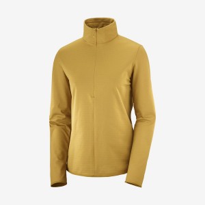 Sudadera con Capucha Salomon ESSENTIAL LIGHTWARM Mujer Amarillo | EC3101DFM