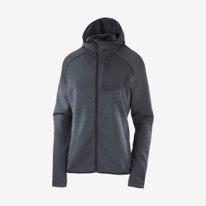 Sudadera con Capucha Salomon ESSENTIAL LIGHTWARM HOODED Mujer Negras | EC3118VRW