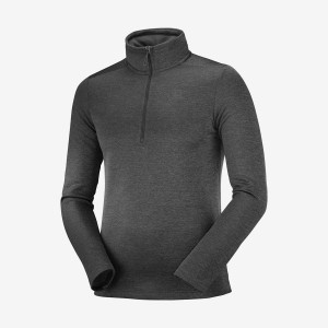 Sudadera con Capucha Salomon ESSENTIAL LIGHTWARM SEAMLESS Hombre Negras | EC2421QMA