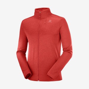 Sudadera con Capucha Salomon ESSENTIAL LIGHTWARM HEATHER Hombre Rojas | EC2425DFM