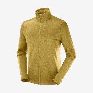 Sudadera con Capucha Salomon ESSENTIAL LIGHTWARM HEATHER Hombre Amarillo | EC2427GSO