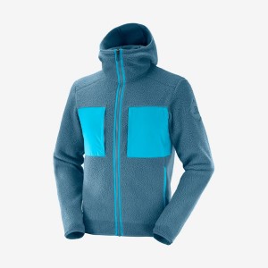 Sudadera con Capucha Salomon ESSENTIAL WARM TEDDY Hombre Azules | EC2412KOR