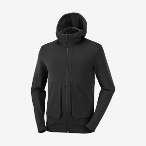 Sudadera con Capucha Salomon ESSENTIAL WARM FLEECE Hombre Negras | EC2428HAP