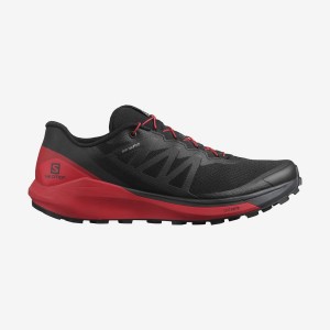 Zapatillas Trail Running Salomon SENSE RIDE 4 Hombre Negras Rojas | EC2133VRW