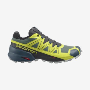 Zapatillas Trail Running Salomon SPEEDCROSS 5 Hombre Amarillo Negras | EC2113RVD