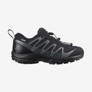 Zapatillas Trail Running Salomon XA PRO V8 CLIMASALOMON™ WATERPROOF Niños Negras | EC3602SGL