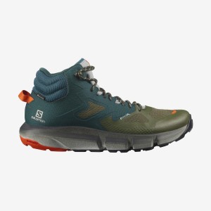 Zapatillas de Senderismo Salomon PREDICT HIKE MID GORE-TEX Hombre Verde Oscuro Verde Oliva | EC2080VRW