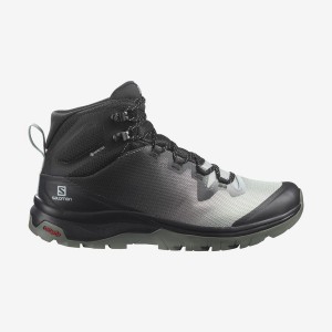 Zapatillas de Senderismo Salomon WoVAYA MID GORE-TEX Mujer Negras Blancas | EC2824FDN