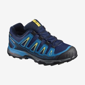 Zapatillas de Senderismo Salomon X-ULTRA MID GORE-TEX Niños Azules | EC3589MQZ