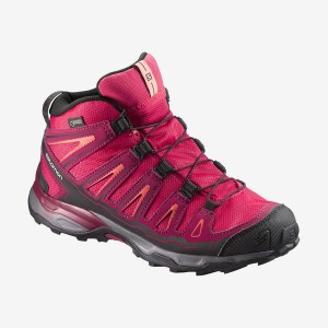 Zapatillas de Senderismo Salomon X-ULTRA MID GORE-TEX GTX J Niños Rojas | EC3592EBC