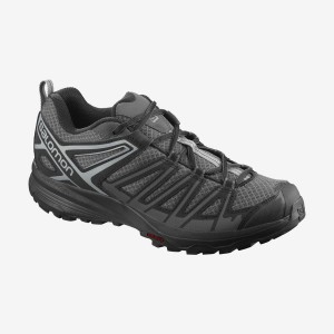 Zapatillas de Senderismo Salomon X CREST Hombre Gris Negras | EC2055HAP