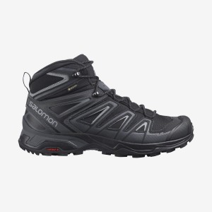 Zapatillas de Senderismo Salomon X ULTRA 3 WIDE MID GORE-TEX Hombre Gris Negras | EC2030KOR