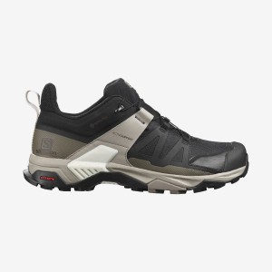 Zapatillas de Senderismo Salomon X ULTRA 4 GORE-TEX Hombre Gris Negras Verde | EC2035VRW