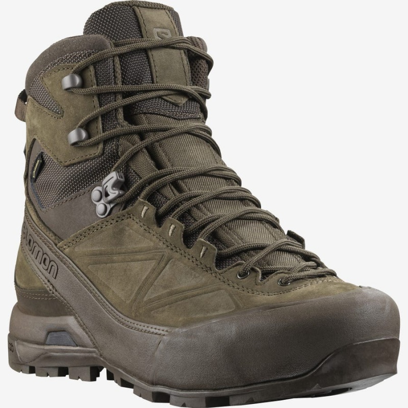 Botas Salomon X ALP GORE-TEX FORCES Hombre Marrones | EC2261PJJ