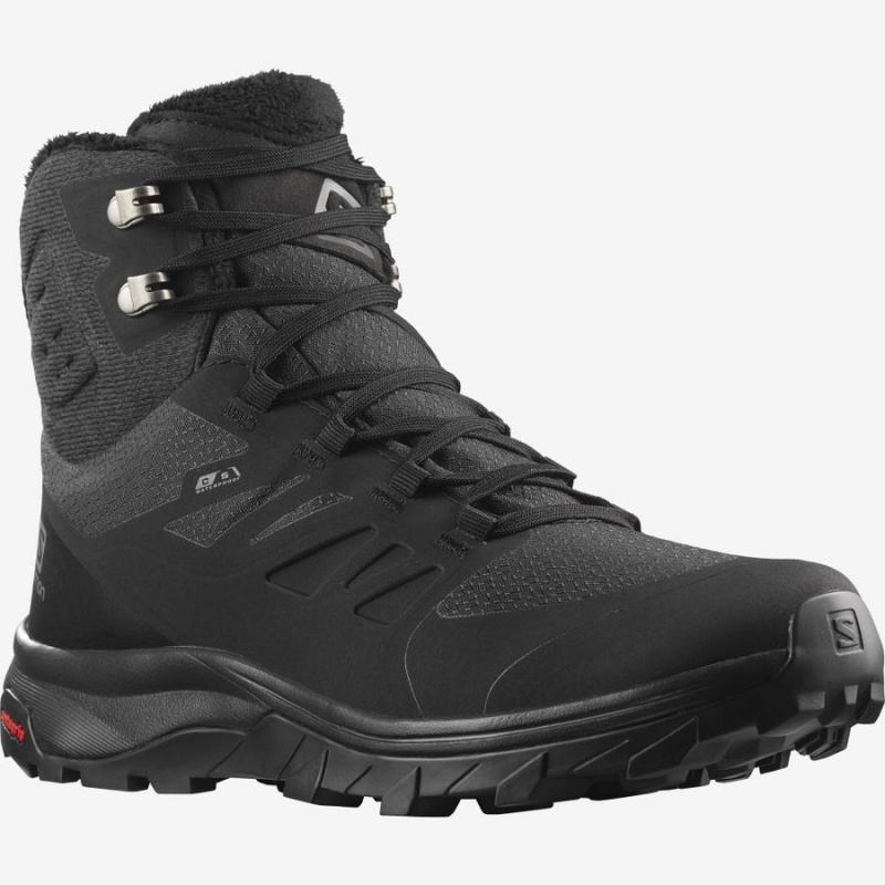 Botas de Invierno Salomon OUTBLAST THINSULATE™ CLIMASALOMON™ WATERPROOF Mujer Negras | EC3012XYU