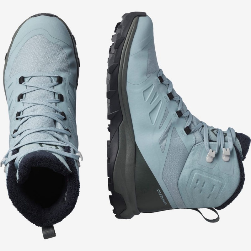 Botas de Invierno Salomon OUTBLAST THINSULATE™ CLIMASALOMON™ WATERPROOF Mujer Azules | EC3013CTV