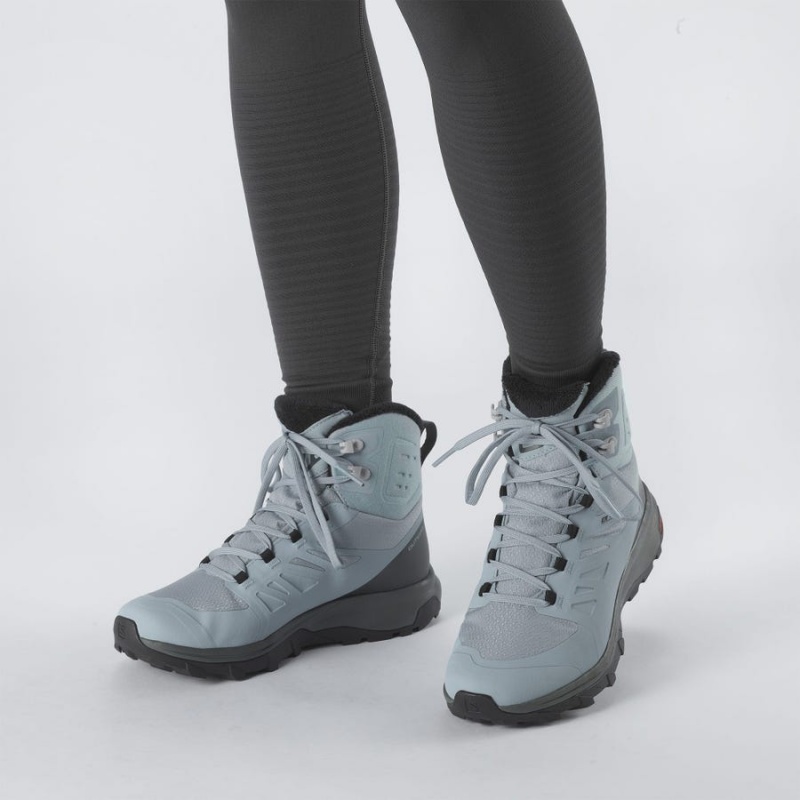 Botas de Invierno Salomon OUTBLAST THINSULATE™ CLIMASALOMON™ WATERPROOF Mujer Azules | EC3013CTV