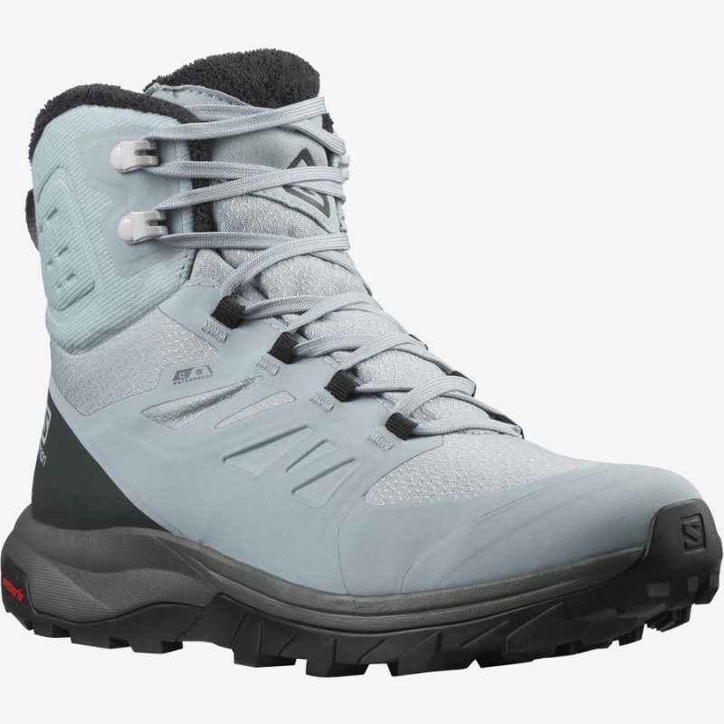 Botas de Invierno Salomon OUTBLAST THINSULATE™ CLIMASALOMON™ WATERPROOF Mujer Azules | EC3013CTV