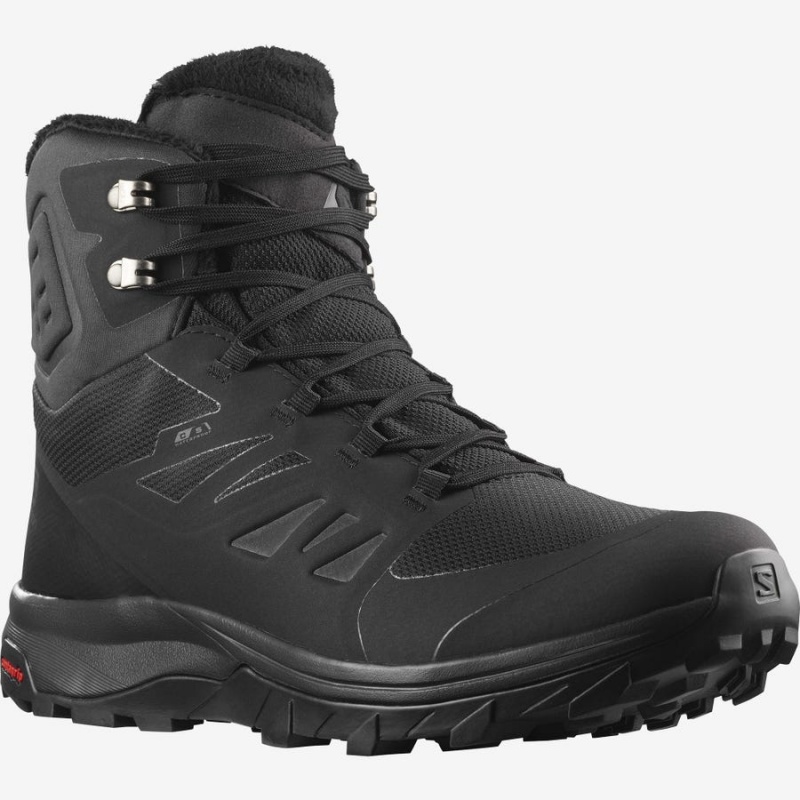 Botas de Invierno Salomon OUTBLAST THINSULATE™ CLIMASALOMON™ WATERPROOF Hombre Negras | EC2241HAP