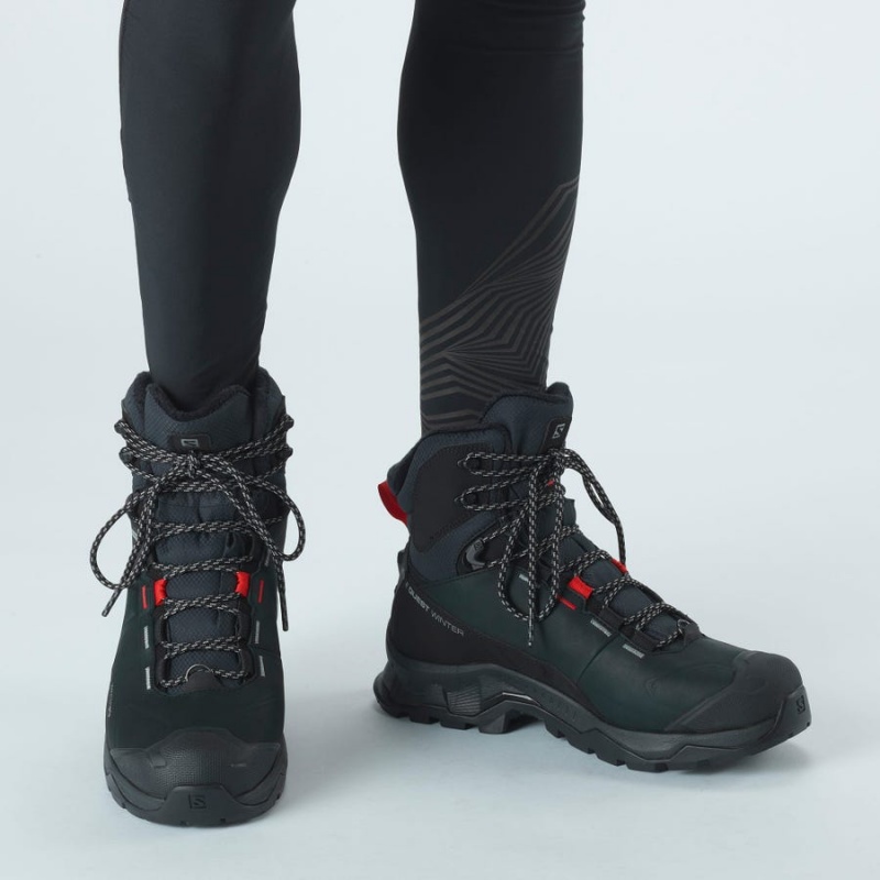 Botas de Invierno Salomon QUEST WINTER THINSULATE™ CLIMASALOMON™ WATERPROOF Mujer Negras | EC3016NWY