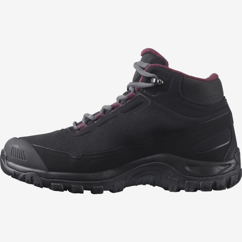 Botas de Invierno Salomon SHELTER CLIMASALOMON™ WATERPROOF Mujer Negras | EC3019WNB