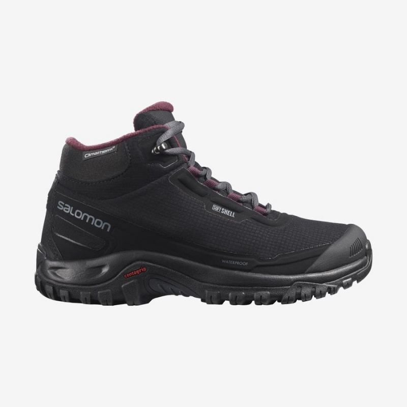 Botas de Invierno Salomon SHELTER CLIMASALOMON™ WATERPROOF Mujer Negras | EC3019WNB